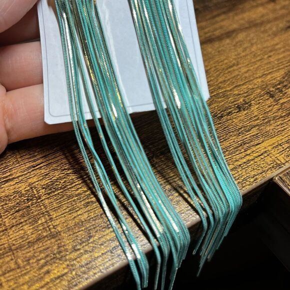 Metal Tassel Drop Earrings - Picture 8 of 10